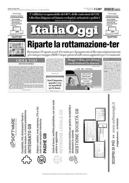 Italia oggi : quotidiano di economia finanza e politica